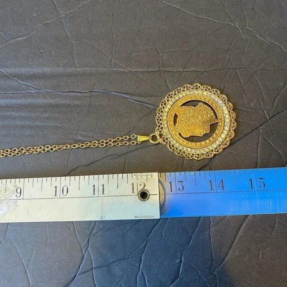 1880 E.PLUR.L.BUS.UNUM By Crown Jewel Man Made Diamonds Necklace Pendant - Picture 2 of 8